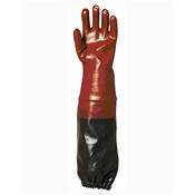 Gants PVC rouge enduit 70 cm T10